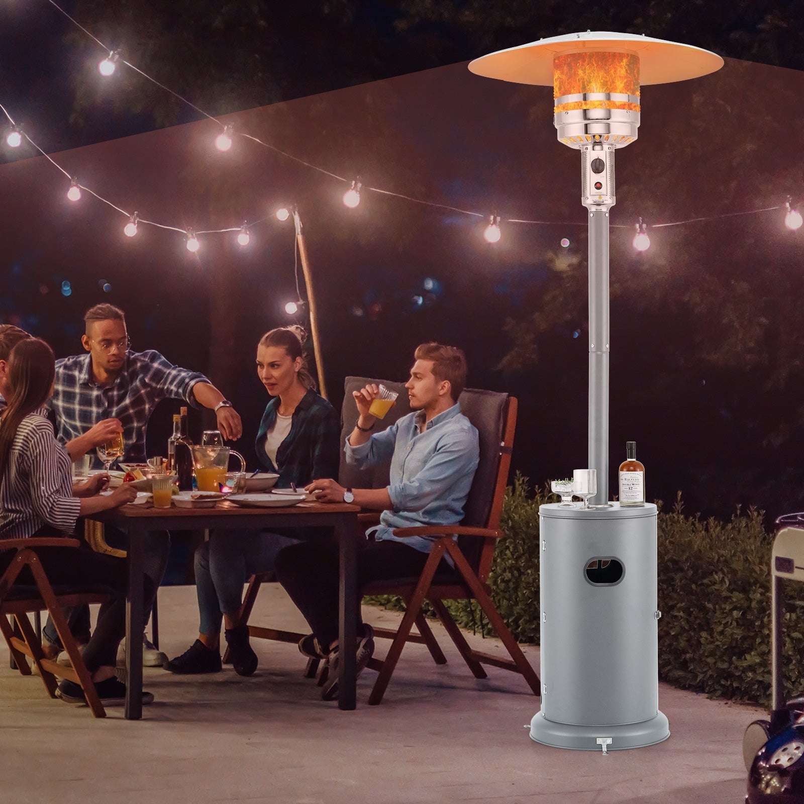 50,000 BTU Patio Heater with Table