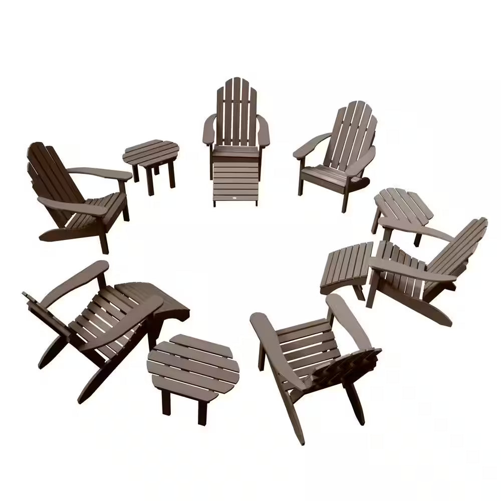 Transform Your Outdoor Space with the Classic Wesport Weathered Acorn 12-Piece Recycled Plastic Patio Fire Pit Seating Set