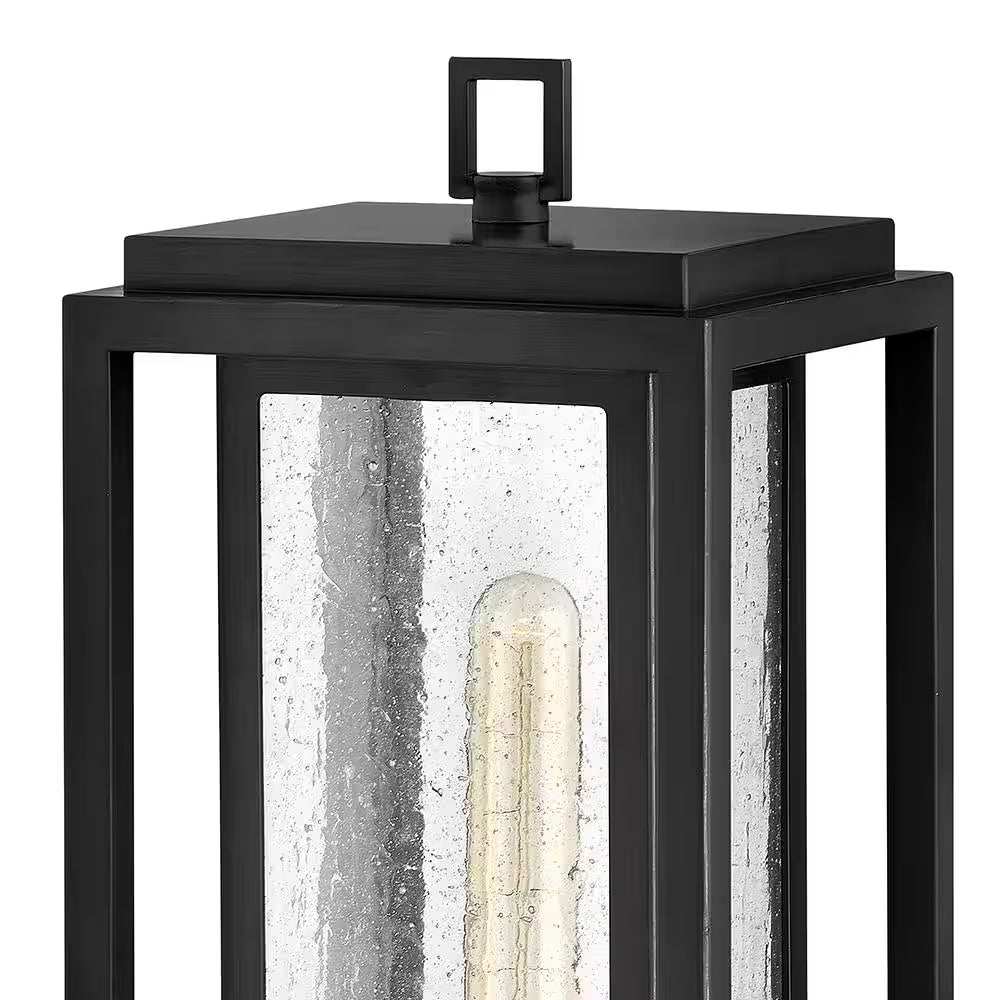 Republic Black Outdoor Wall Lantern with Single Light Fixture