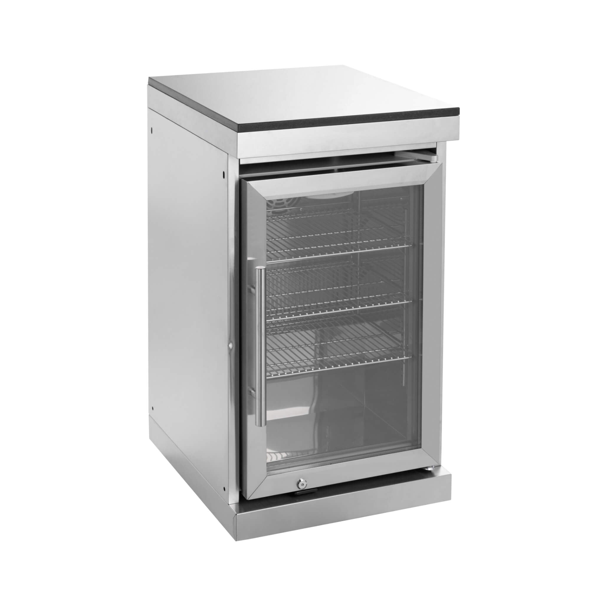 97-Inch 4-Burner Outdoor Kitchen Grill Island with Refrigerator, 72,000 BTU