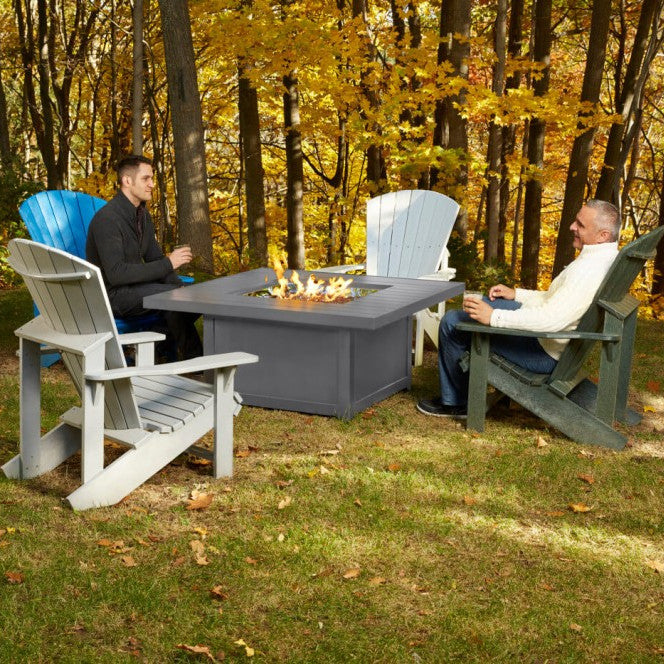 Patio Elegance Hamptons Square Patio flame Fire Table – Perfect Outdoor Heating Solution
