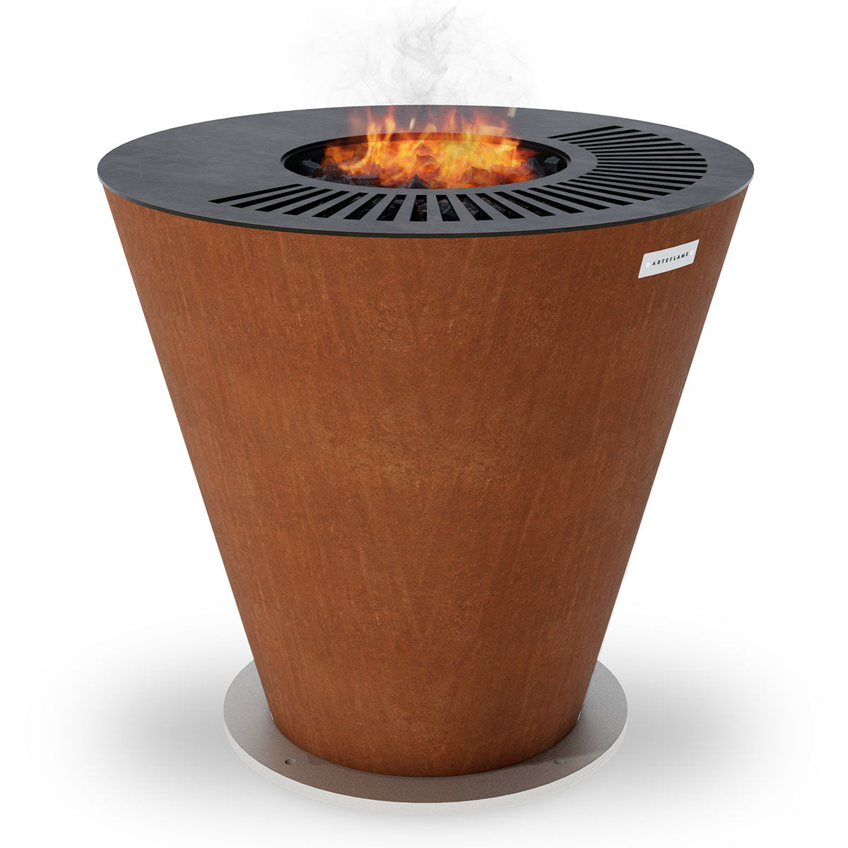 Arteflame Park Series ā One-Piece CORTEN Steel Park Grill (30ā³ / 40ā³) with Half Griddle + Half Grill