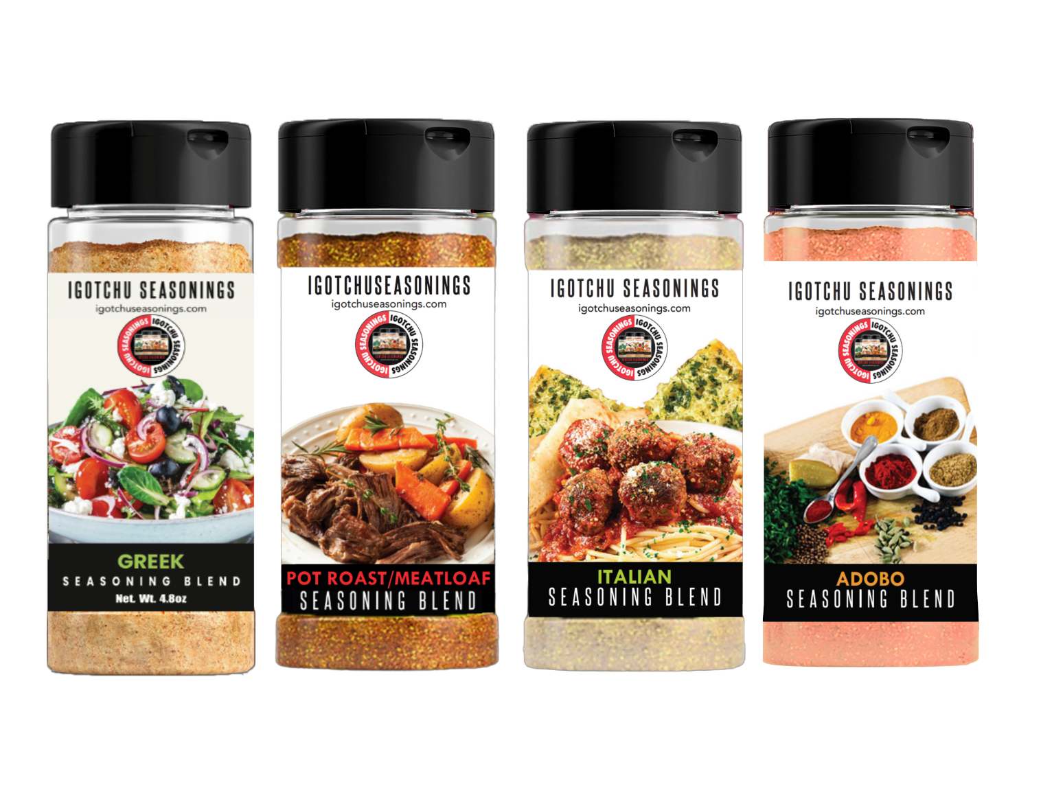 Mediterranean Seasoning Bundle with Greek, Italian, Adobo and Meatloaf Blends