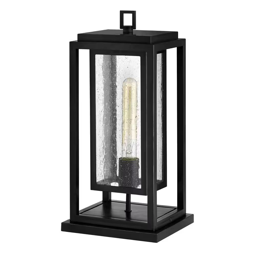 Republic Black Outdoor Wall Lantern with Single Light Fixture