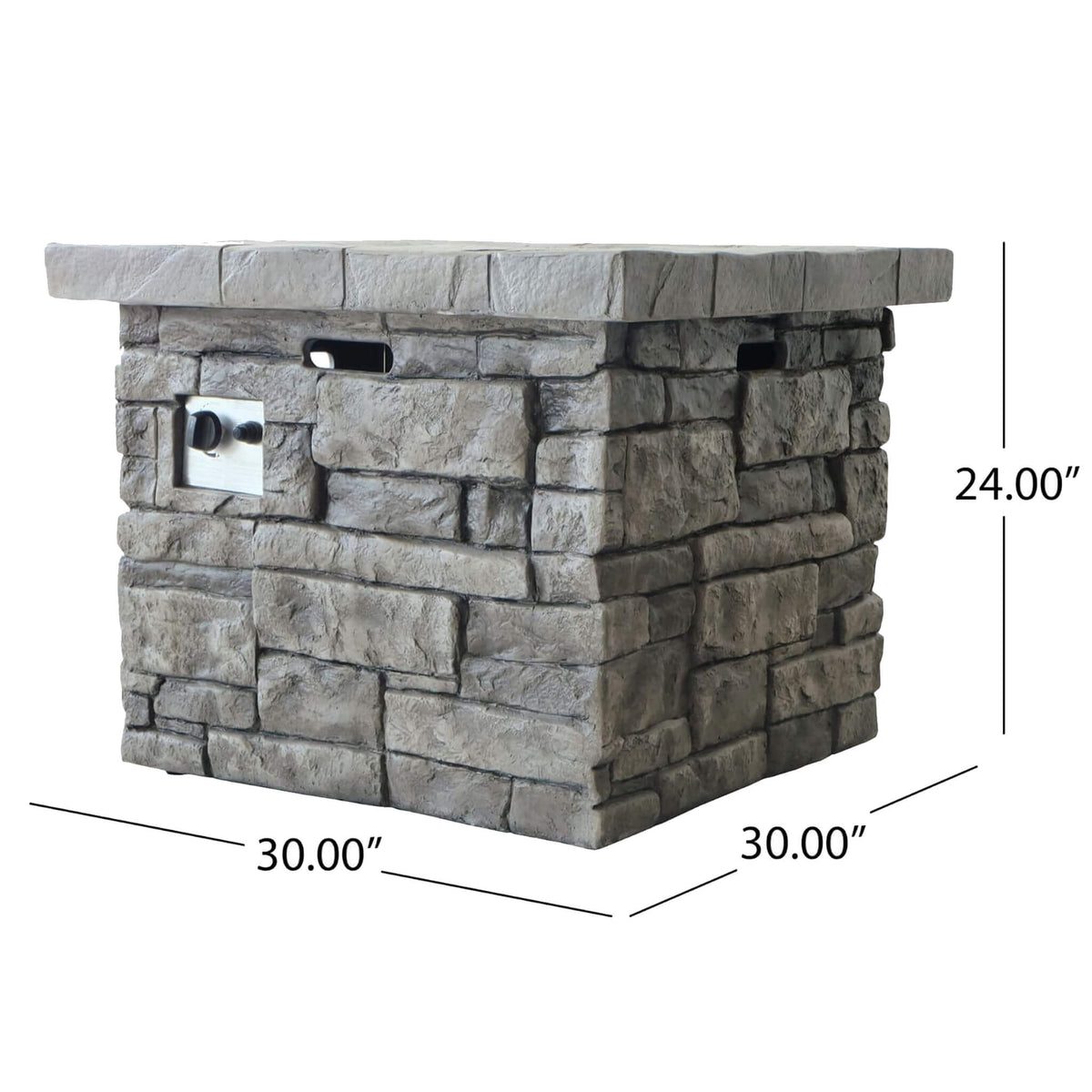 30-Inch Modern Outdoor 40K BTU Steel Frame Propane Fire Table