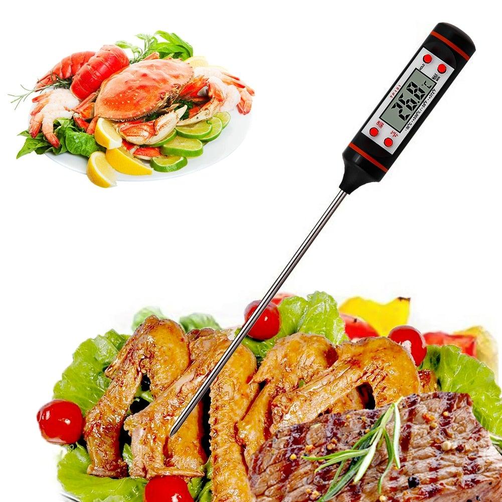 Digital Instant-Read Meat Thermometer with 5.3-Inch Probe and Backlit Display