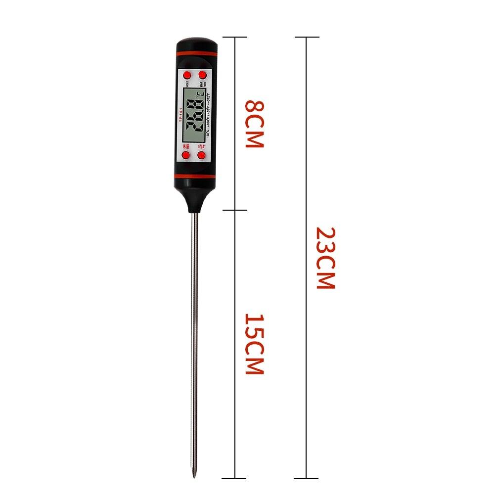 Digital Instant-Read Meat Thermometer with 5.3-Inch Probe and Backlit Display