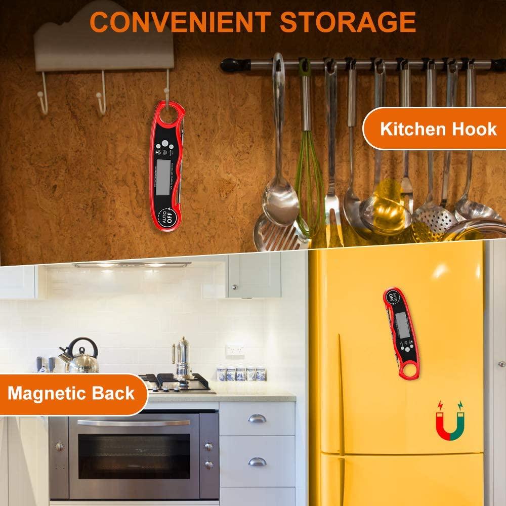 Dual-Probe Digital Meat Thermometer with Oven-Safe Alarm and Backlit Display