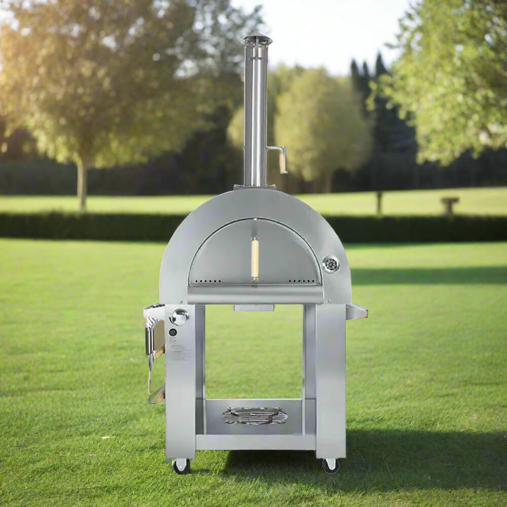 KoKoMo Grills Premium 32-Inch Stainless Steel Dual-Fuel Pizza Oven
