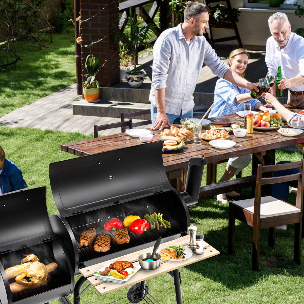 BBQ Grill Barbecue Pit Cooker