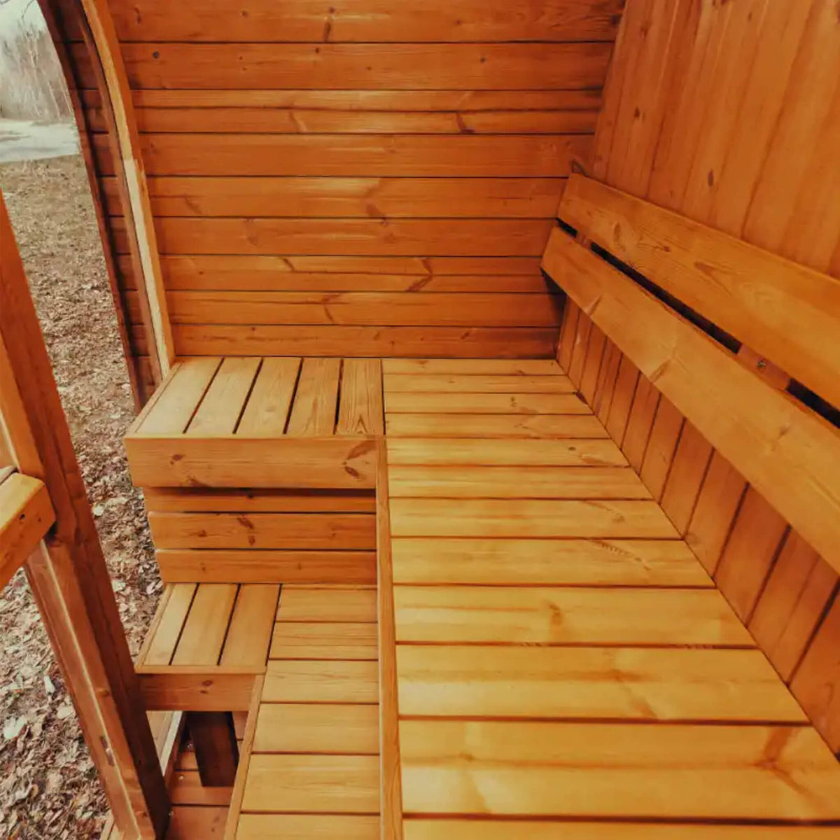 Premium 3-Person Outdoor Scandinavian ThermoWood® Cube Sauna Kit