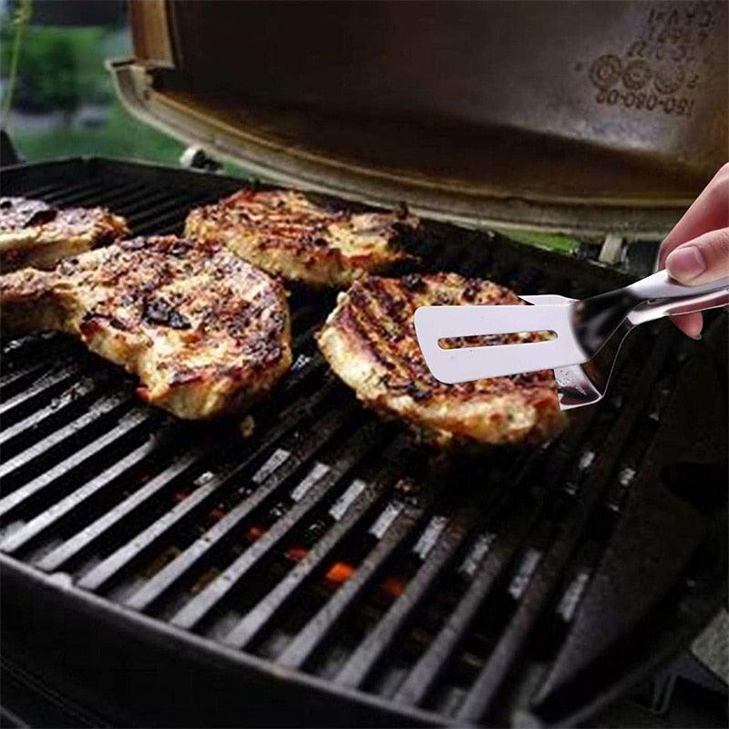 304 Stainless Steel Kitchen Tongs with Non-Slip Silicone Handles