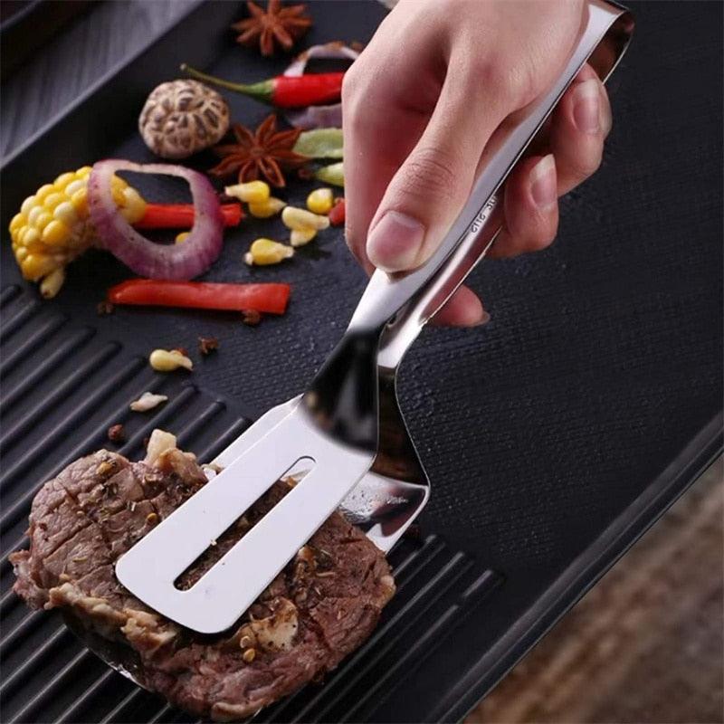 304 Stainless Steel Kitchen Tongs with Non-Slip Silicone Handles