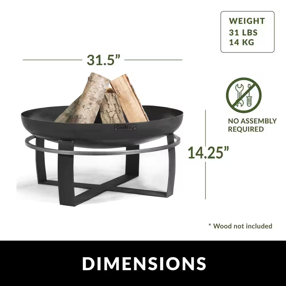 Viking 32 In. Fire Pit with Grill Plate