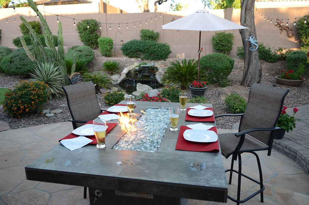 Entertainer 6-Foot Outdoor Fire Pit Table | LP/NG Patio Fire Table