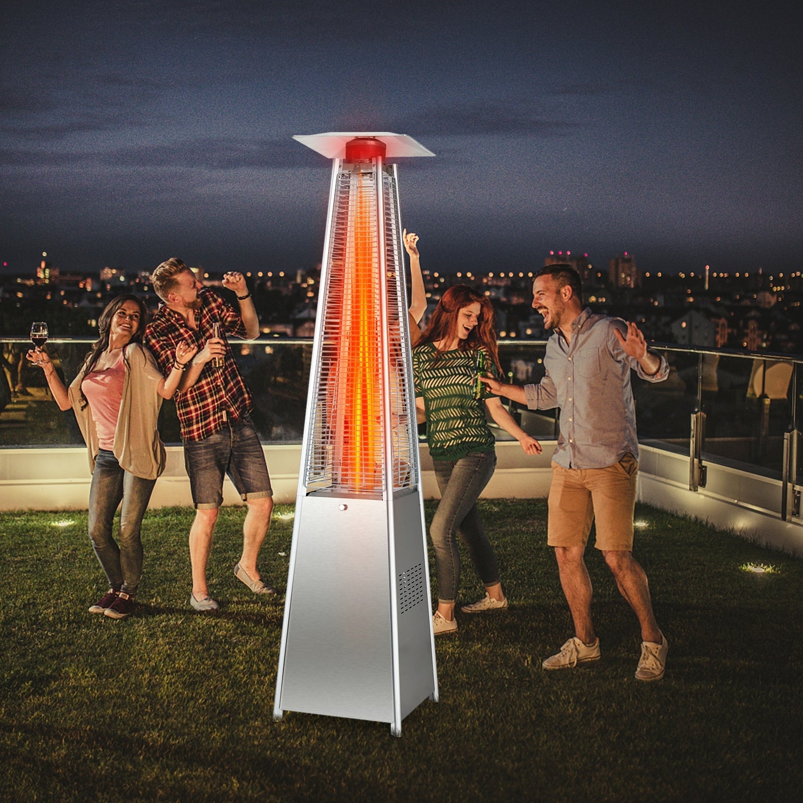 42000 BTU Pyramid Heater with Wheels