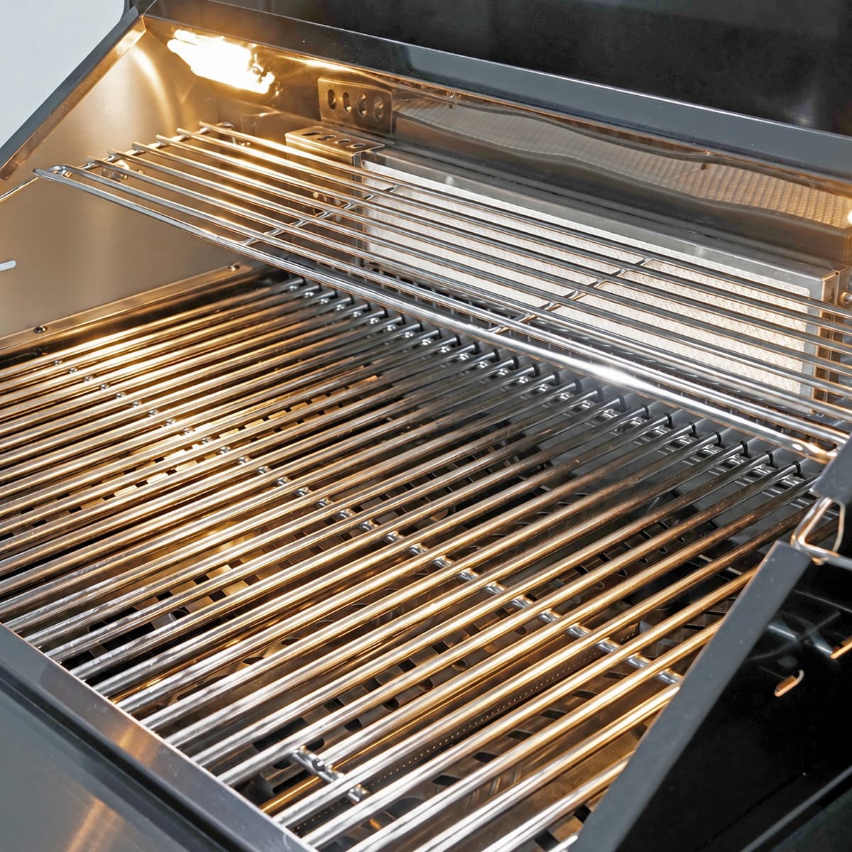 46"  Four Burners Black Outdoor Kitchen Islands Grill + Side Burner