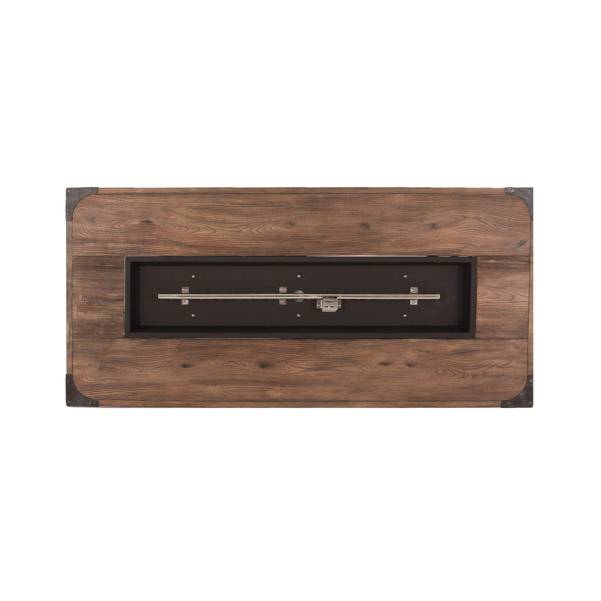 56-Inch Outdoor 50K BTU Wood Pattern Rectangle Gas Burning Fire Pit