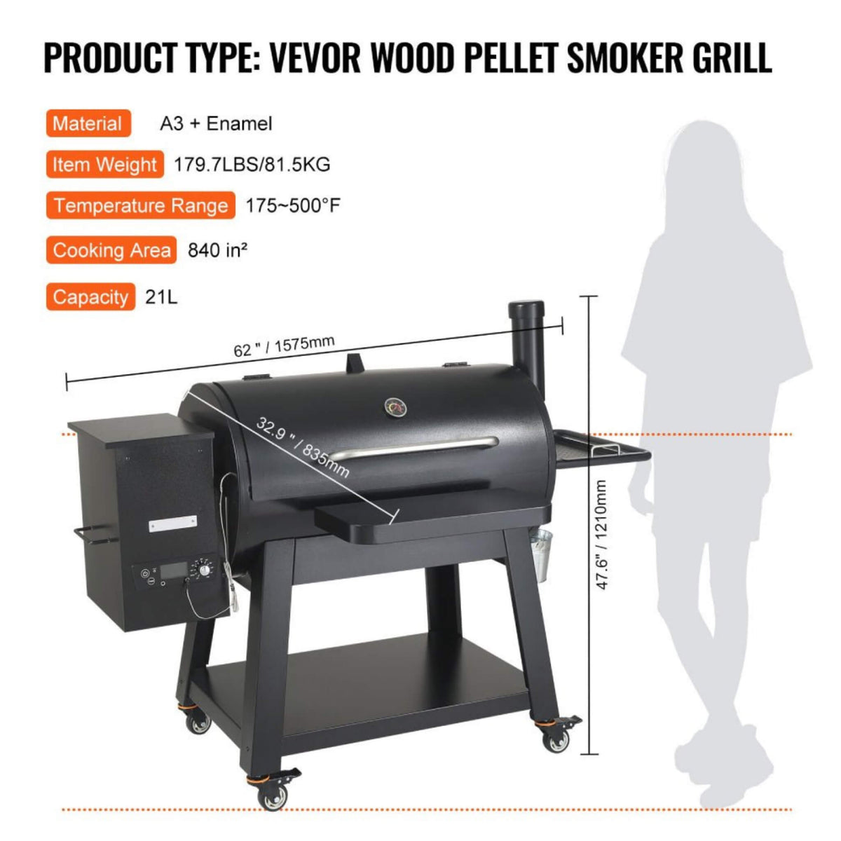 62-Inch BBQ Grill with Cart