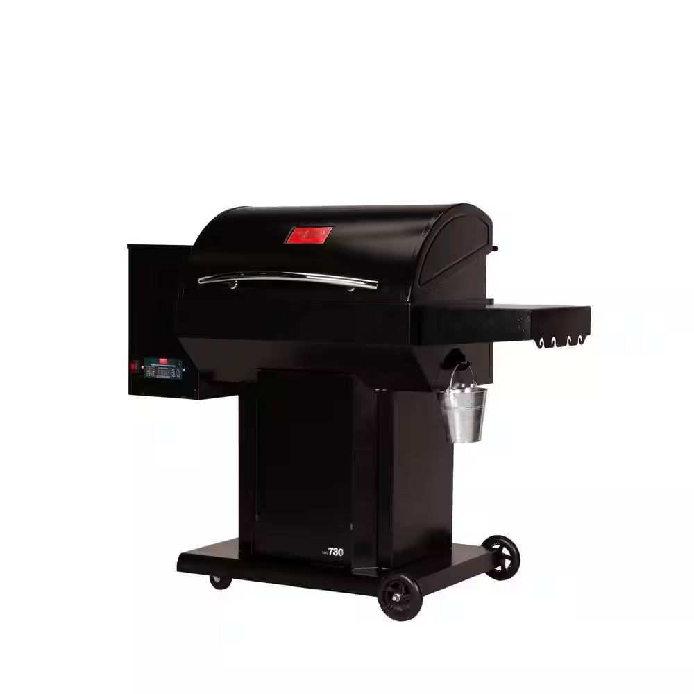 The Cumberland Wood Pellet Grill and Smoker in Black with Searing Grate
