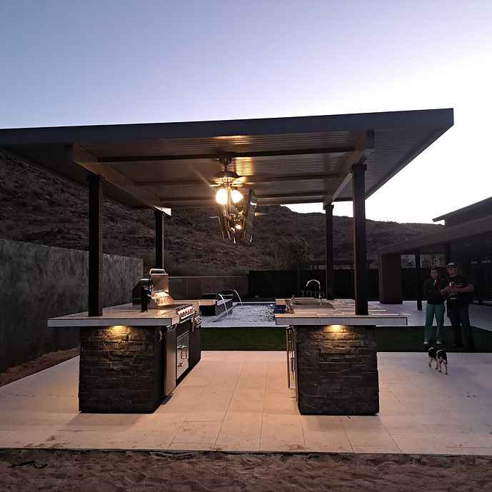 KoKoMo Outdoor Kitchen BBQ Island with Dual TVs for Backyard Entertainment
