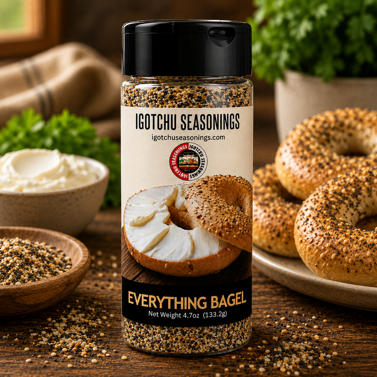 Everything-Style Bagel Seasoning for Eggs, Toast, Salads and Snacks, 4.7 oz
