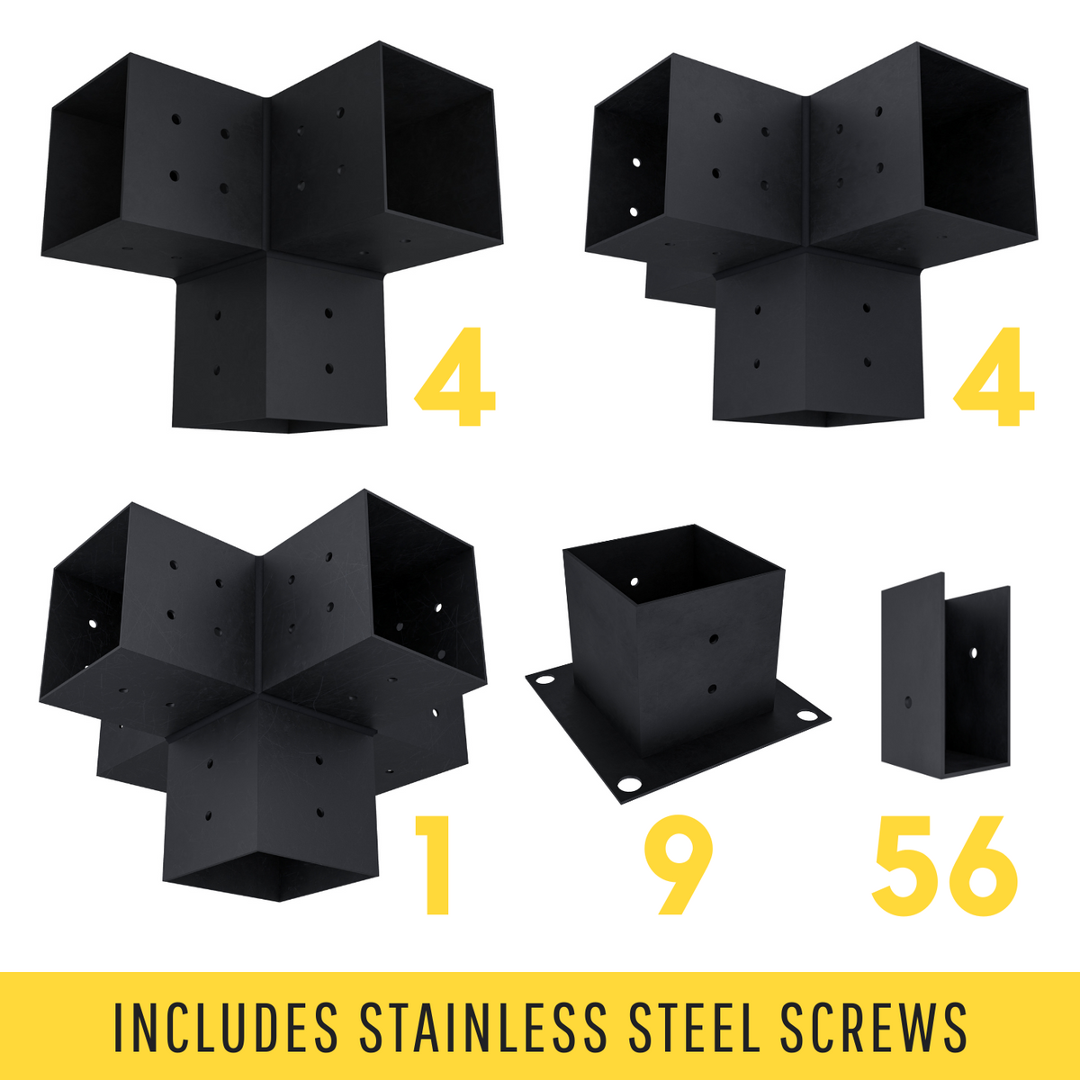 DIY Freestanding Pergola Bracket Kit – Up to 24' x 24'