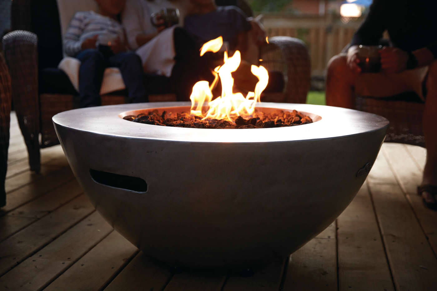 Nexus 36-Inch Round Patio flame Fire Table | Propane Outdoor Fire Table