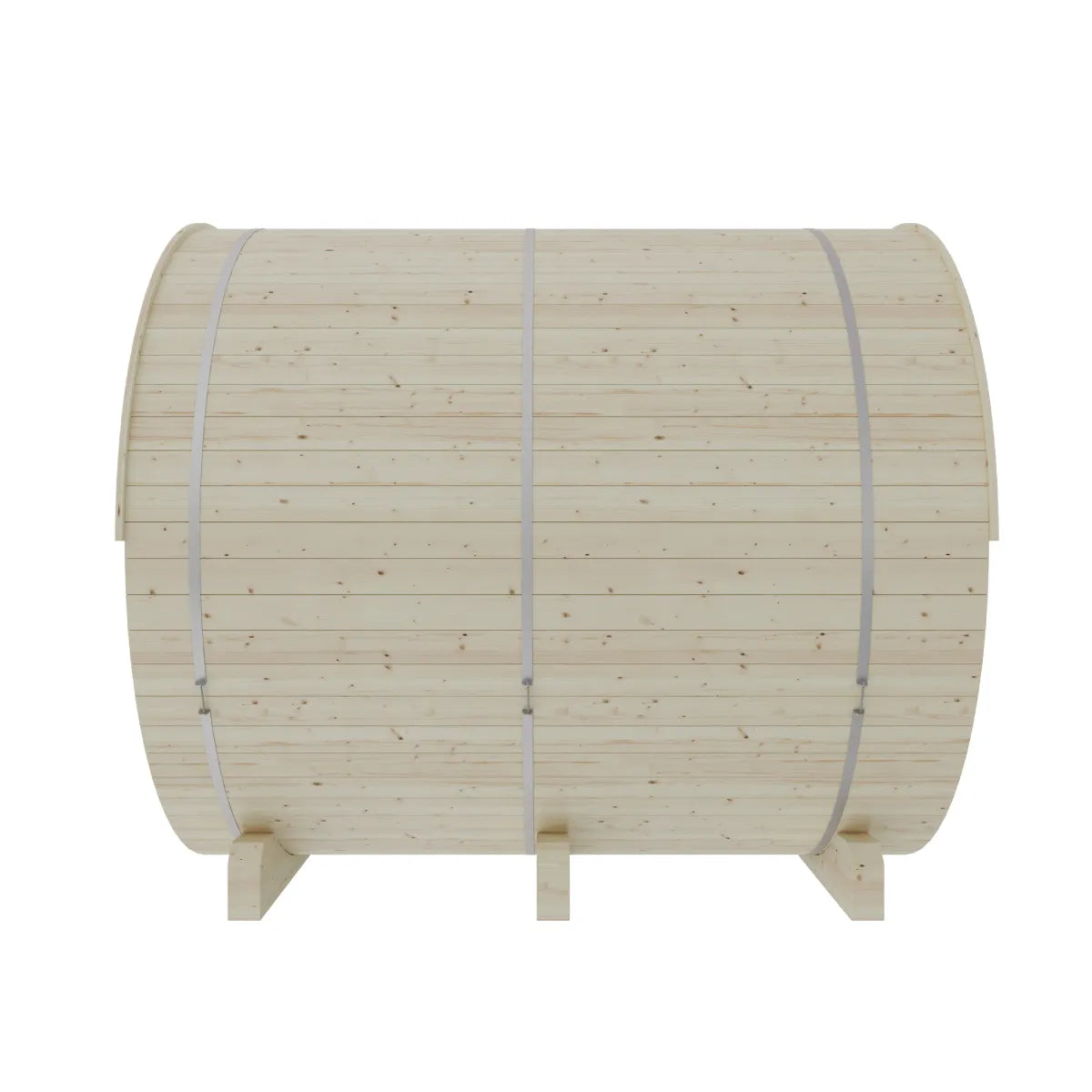 Helsinki 4-Person Barrel Sauna with Terrace and WiFi Heater