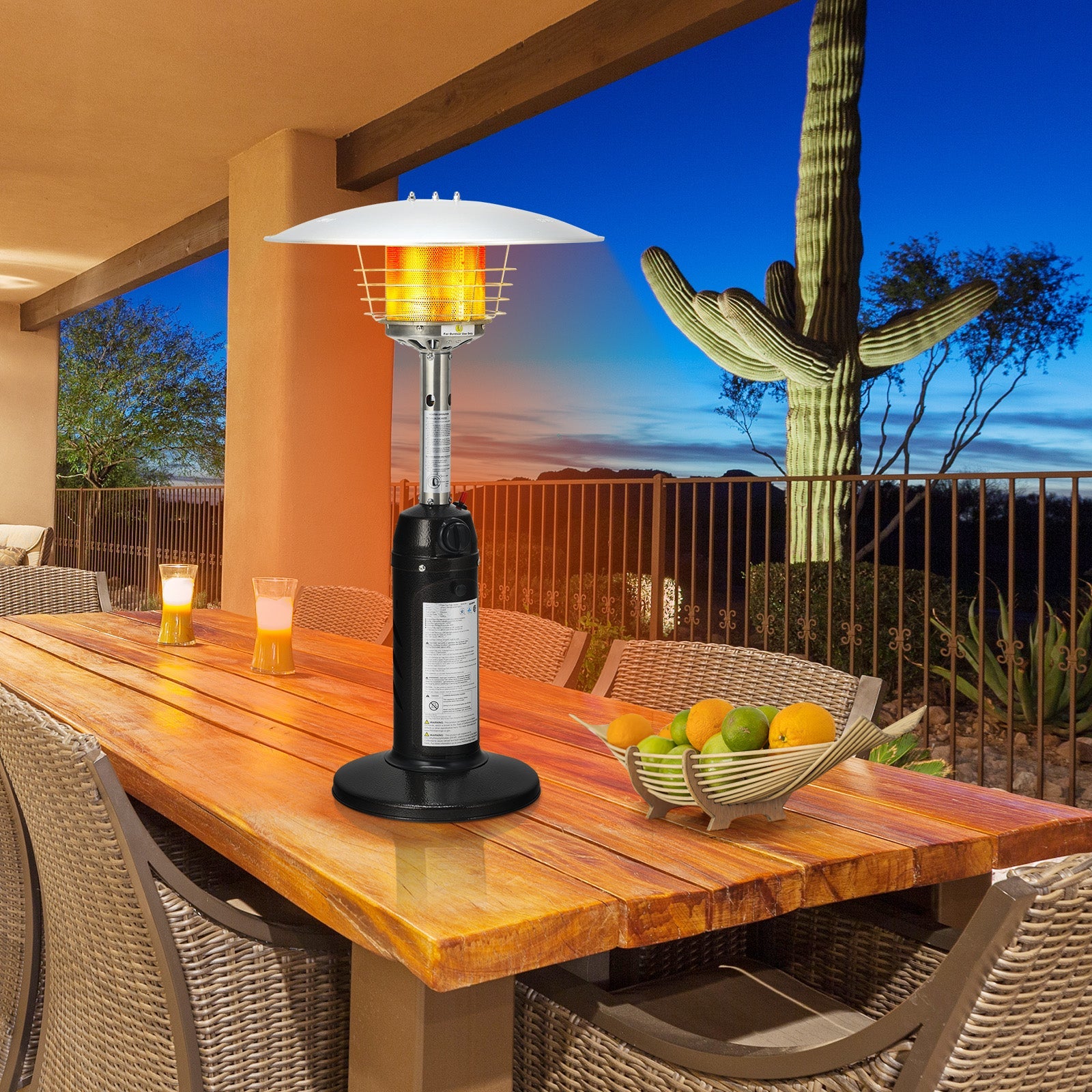 11,000 BTU Portable Tabletop Propane Patio Heater