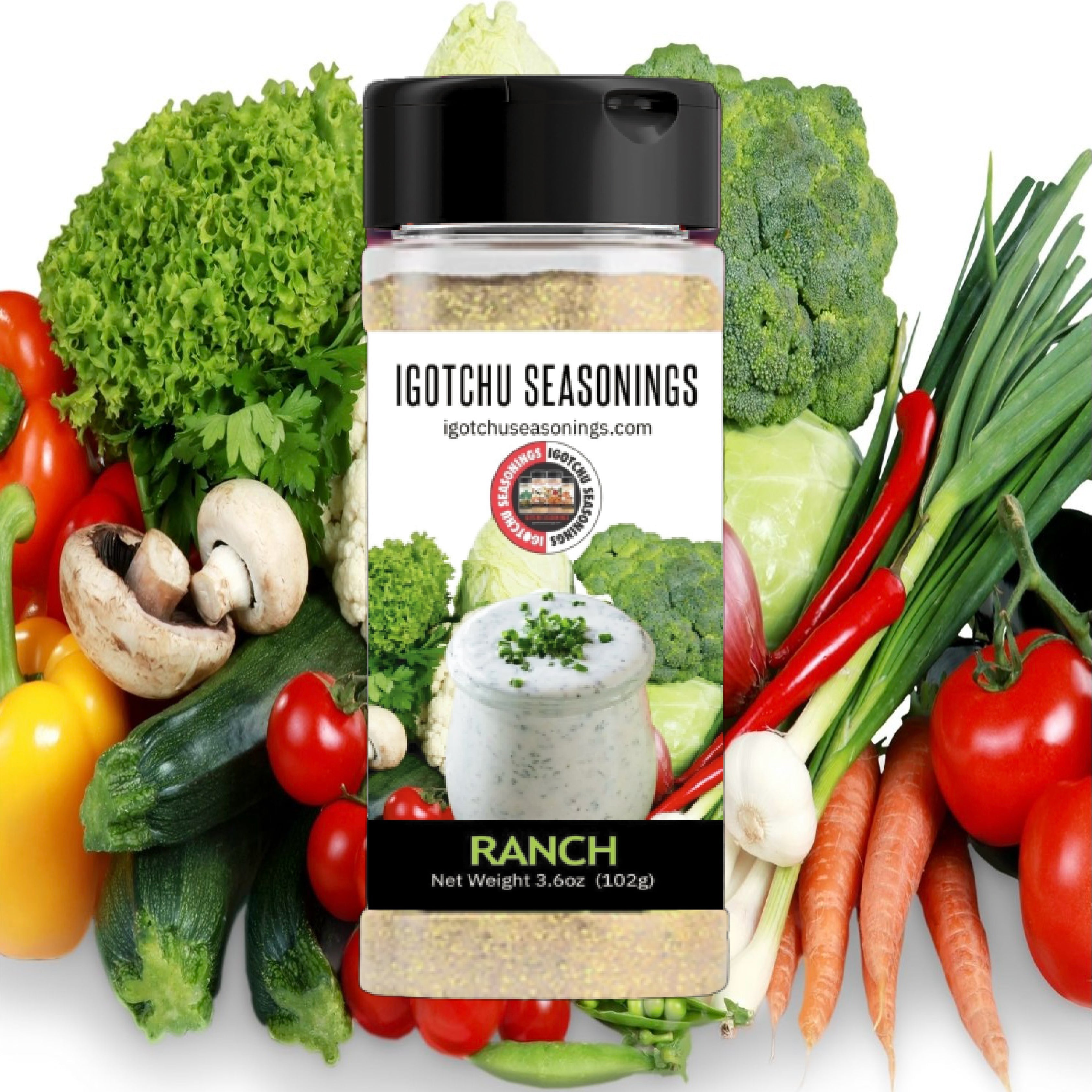 Ranch Seasoning Blend for Dips, Dressings, Chicken and Snacks, 3.6 oz
