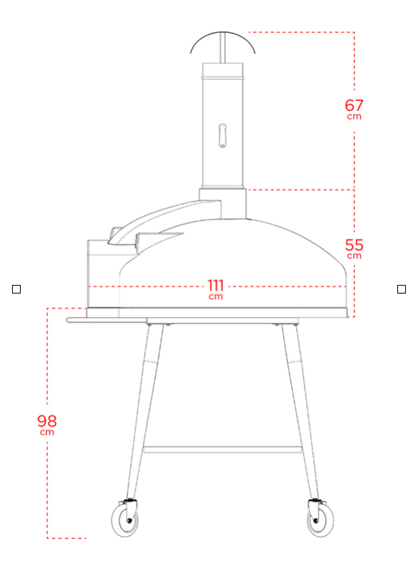 Red Rock 100 Wood Fired Stone Bread Oven | 39-Inch Outdoor Oven