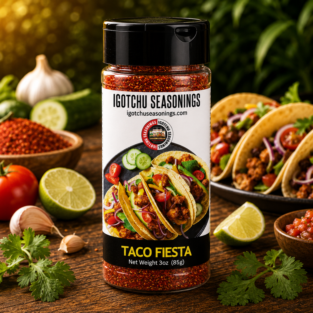 Taco Seasoning Blend for Tacos, Fajitas and Burrito Bowls, 3 oz