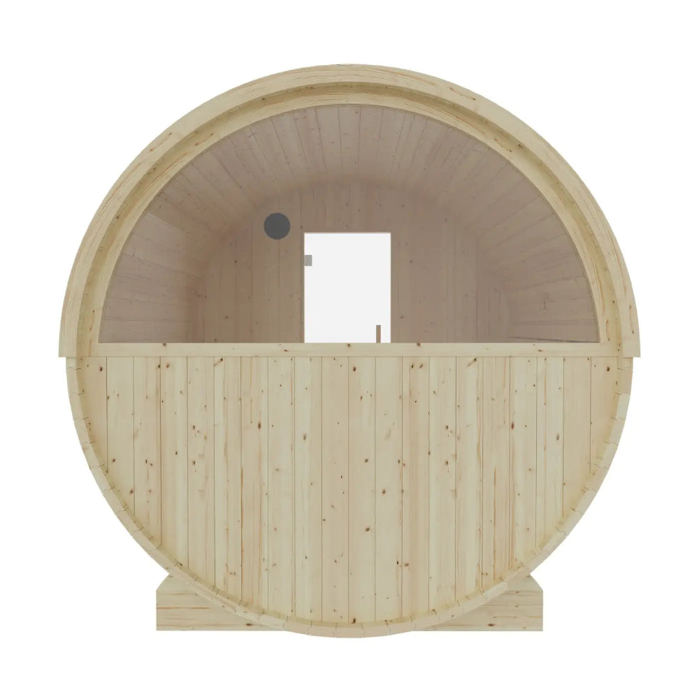 Tampere 4-Person Barrel Sauna with WiFi Heater