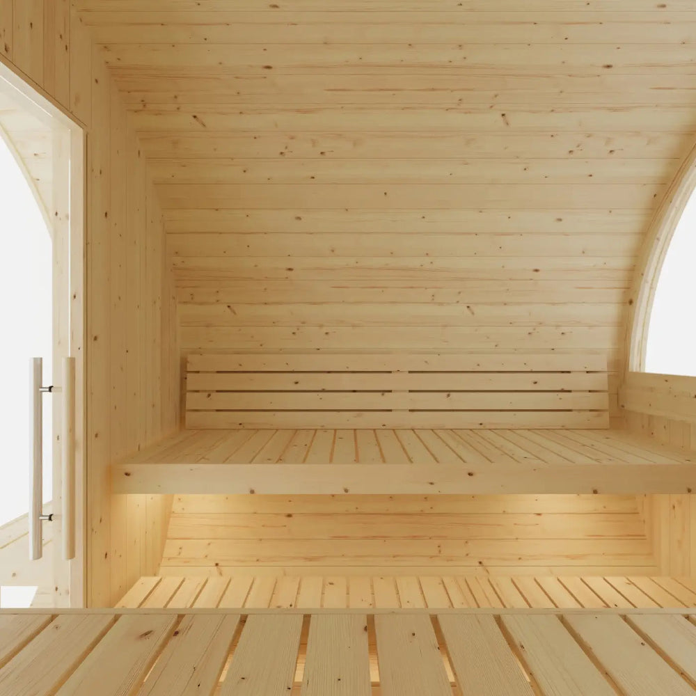 Tampere 4-Person Barrel Sauna with WiFi Heater