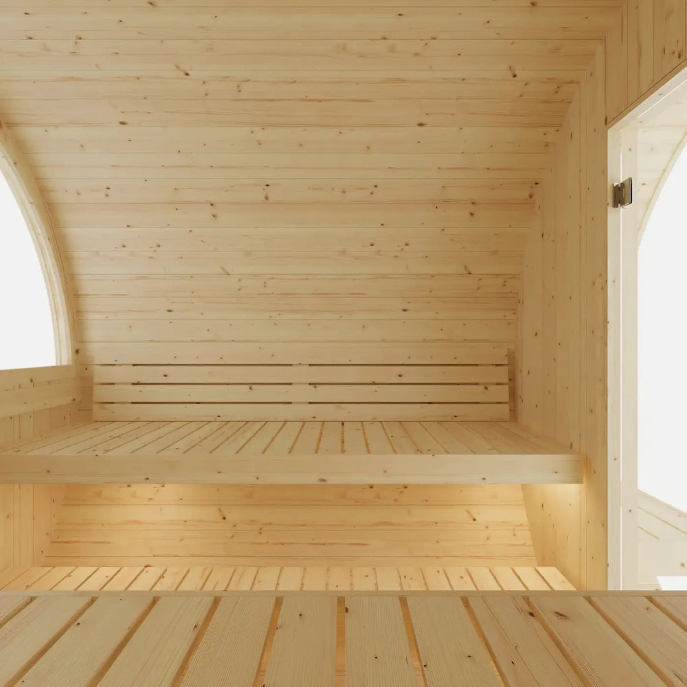 Tampere 4-Person Barrel Sauna with WiFi Heater