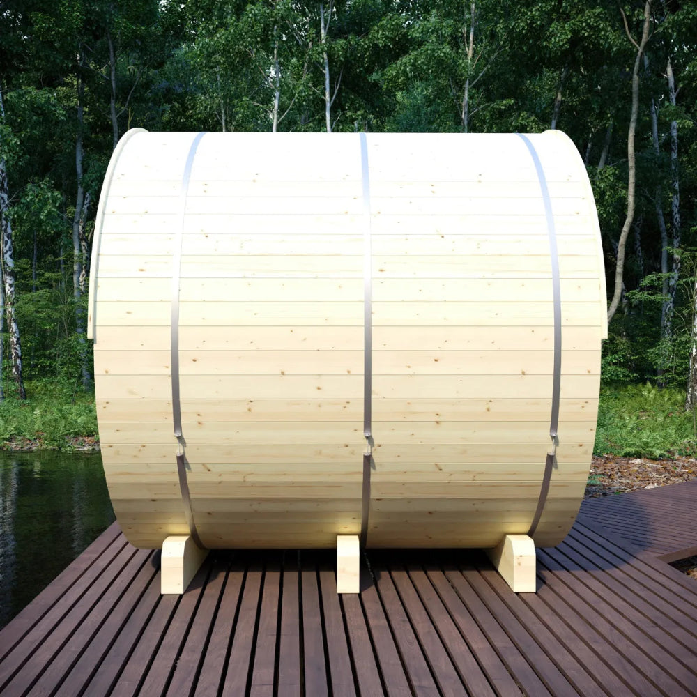 Vassa 6-Person Barrel Sauna with Wi-Fi Heater
