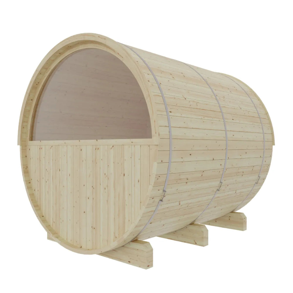 Vassa 6-Person Barrel Sauna with Wi-Fi Heater