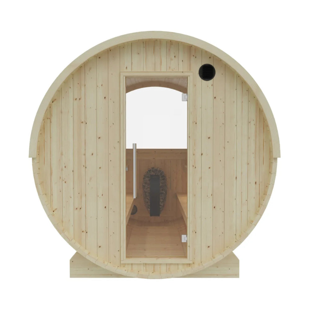 Vassa 6-Person Barrel Sauna with Wi-Fi Heater