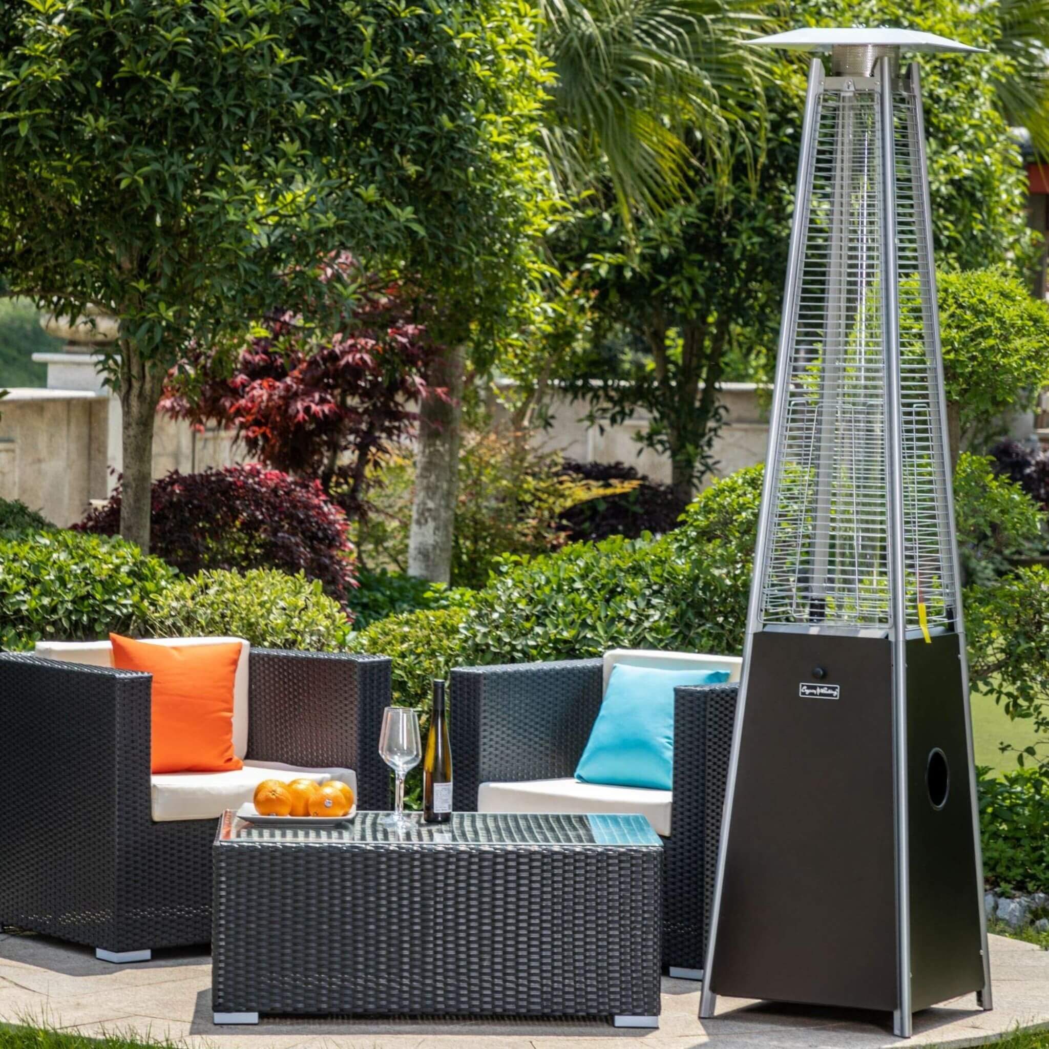 Bronze 40,000 BTU Quartz Glass Tube Propane Patio Heater