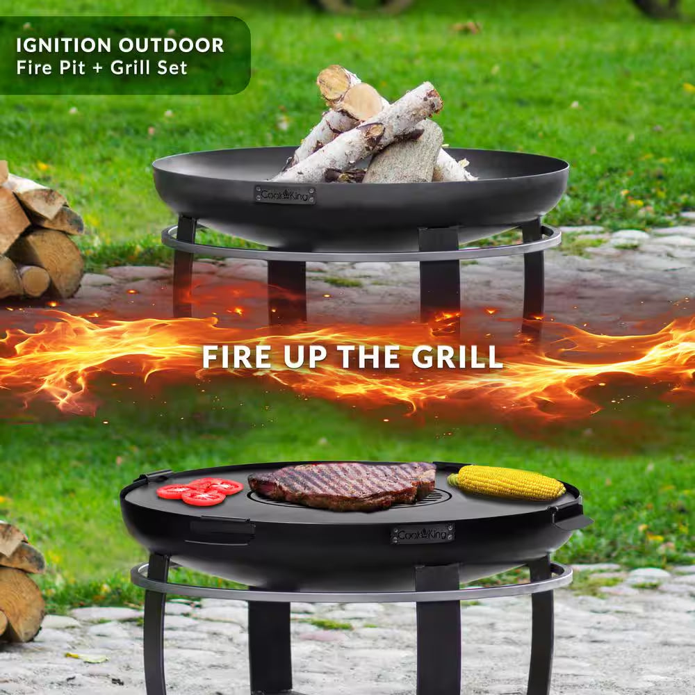 Viking 32 In. Fire Pit with Grill Plate