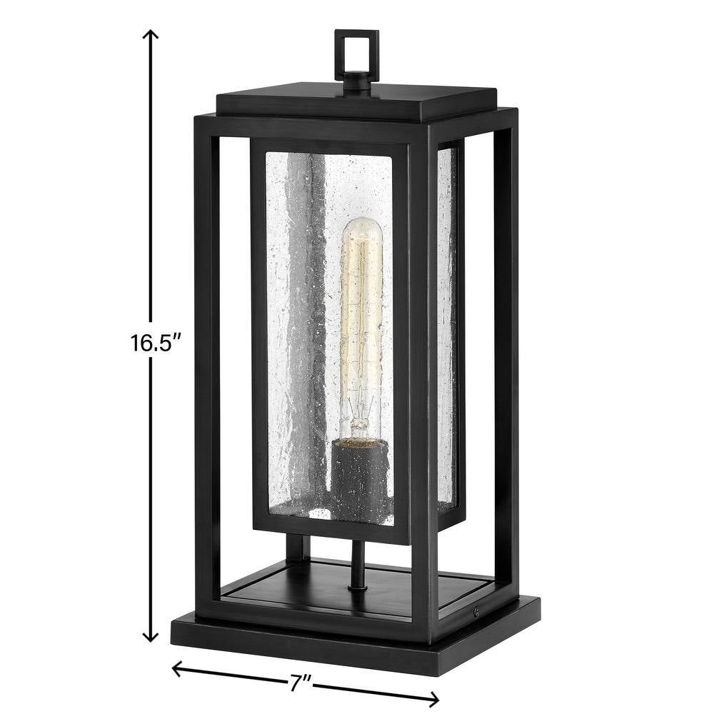 Republic Black Outdoor Wall Lantern with Single Light Fixture