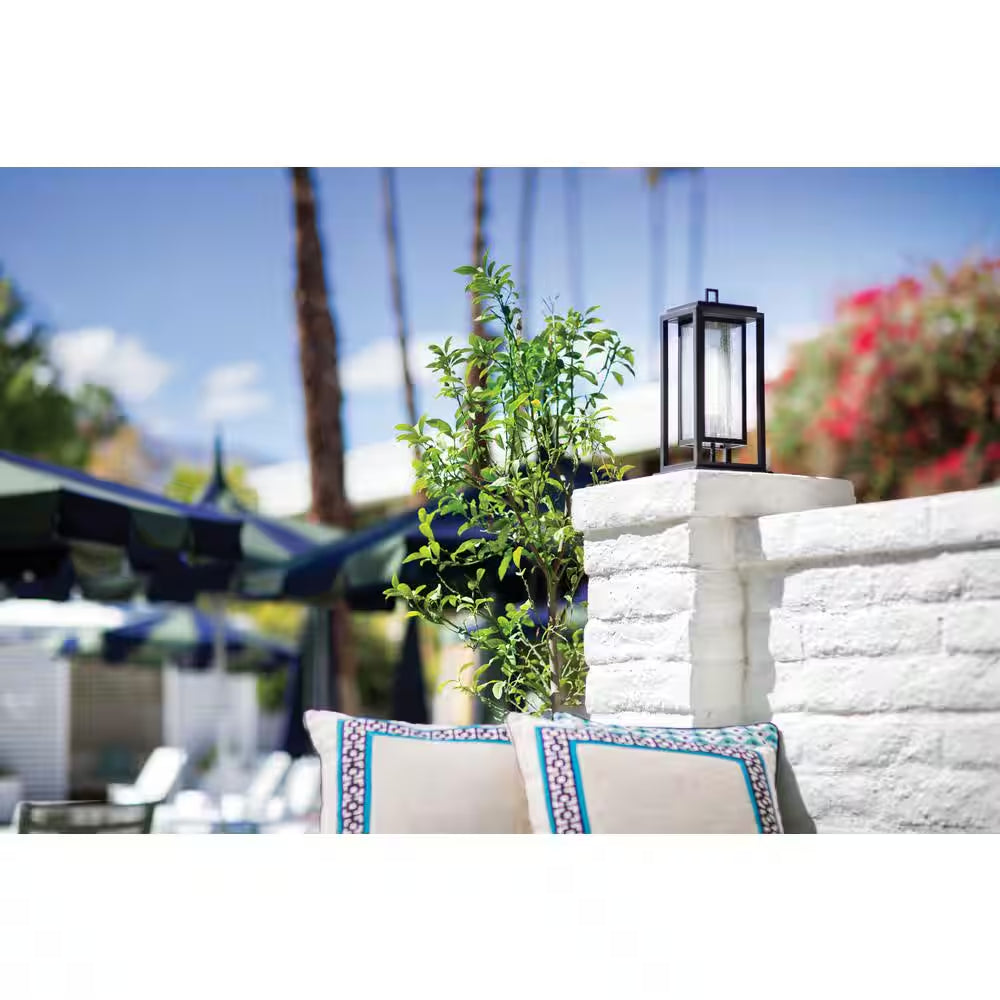 Republic Black Outdoor Wall Lantern with Single Light Fixture