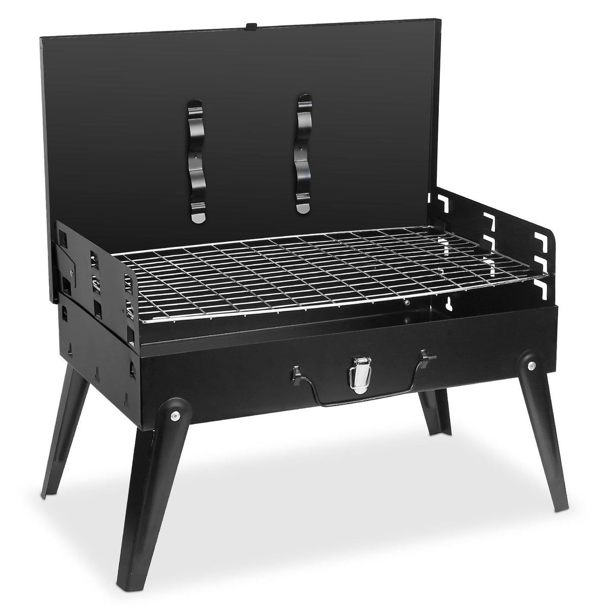 Portable Folding Charcoal BBQ Grill with 3 Adjustable Heights