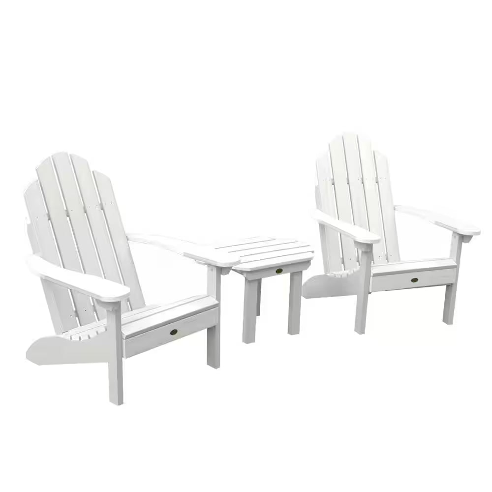 Elevate Your Outdoor Experience with the Classic Westport White 3-Piece Recycled Plastic Conversation Set