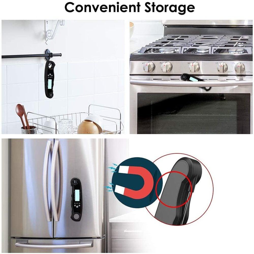 Dual-Probe Digital Meat Thermometer with Oven-Safe Alarm and Backlit Display
