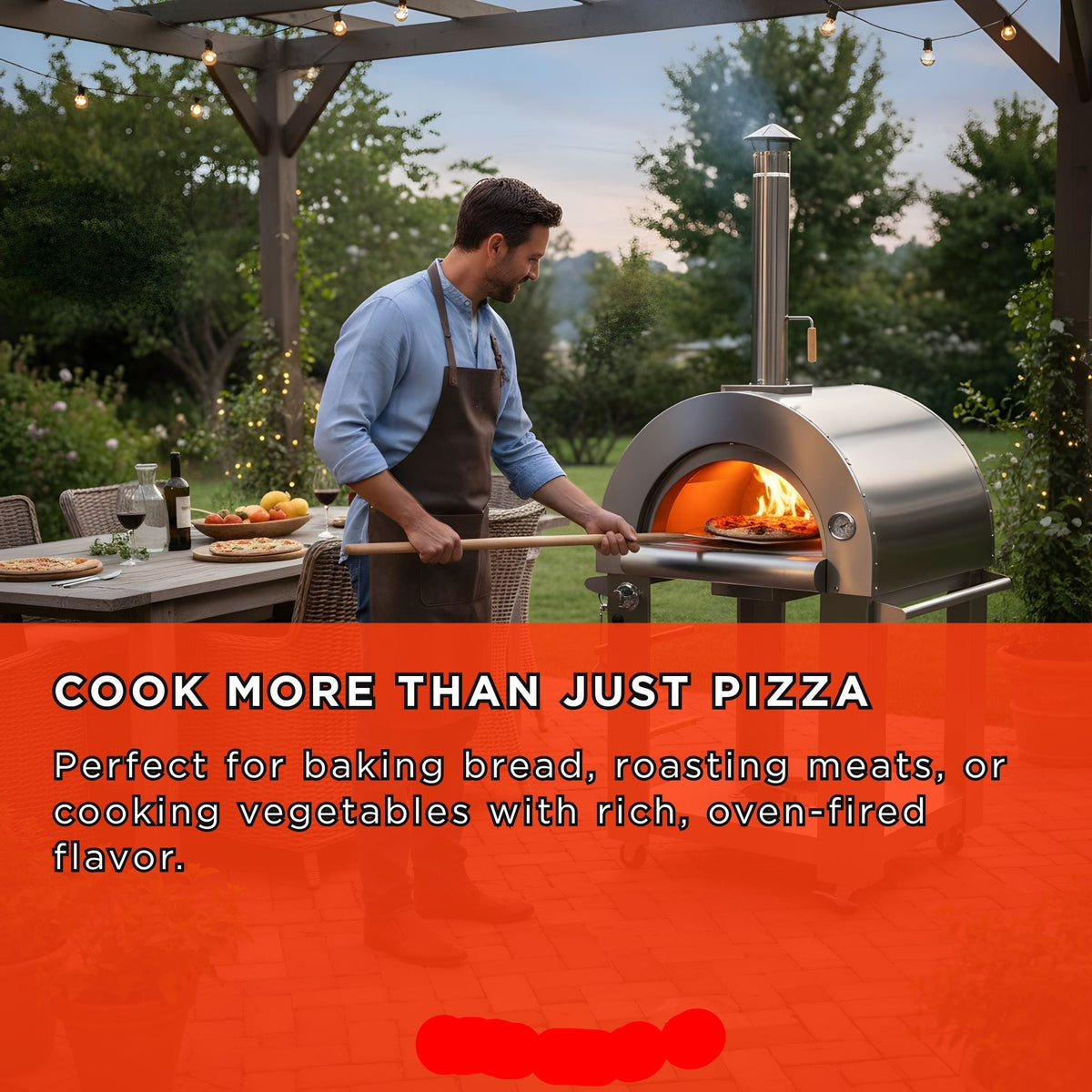 KoKoMo Grills Premium 32-Inch Stainless Steel Dual-Fuel Pizza Oven