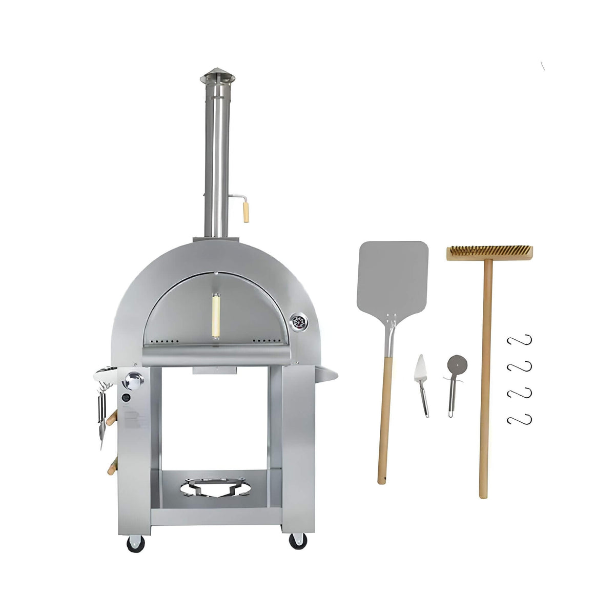 KoKoMo Grills Premium 32-Inch Stainless Steel Dual-Fuel Pizza Oven
