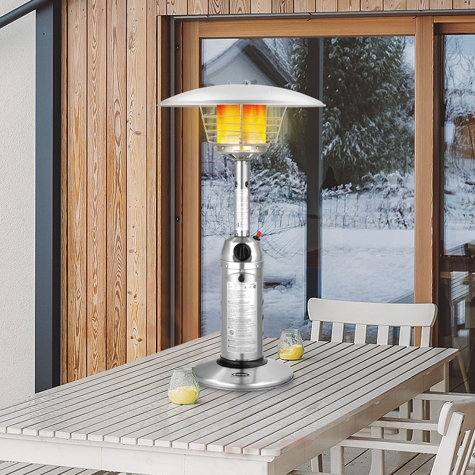 11,000 BTU Portable Tabletop Propane Patio Heater