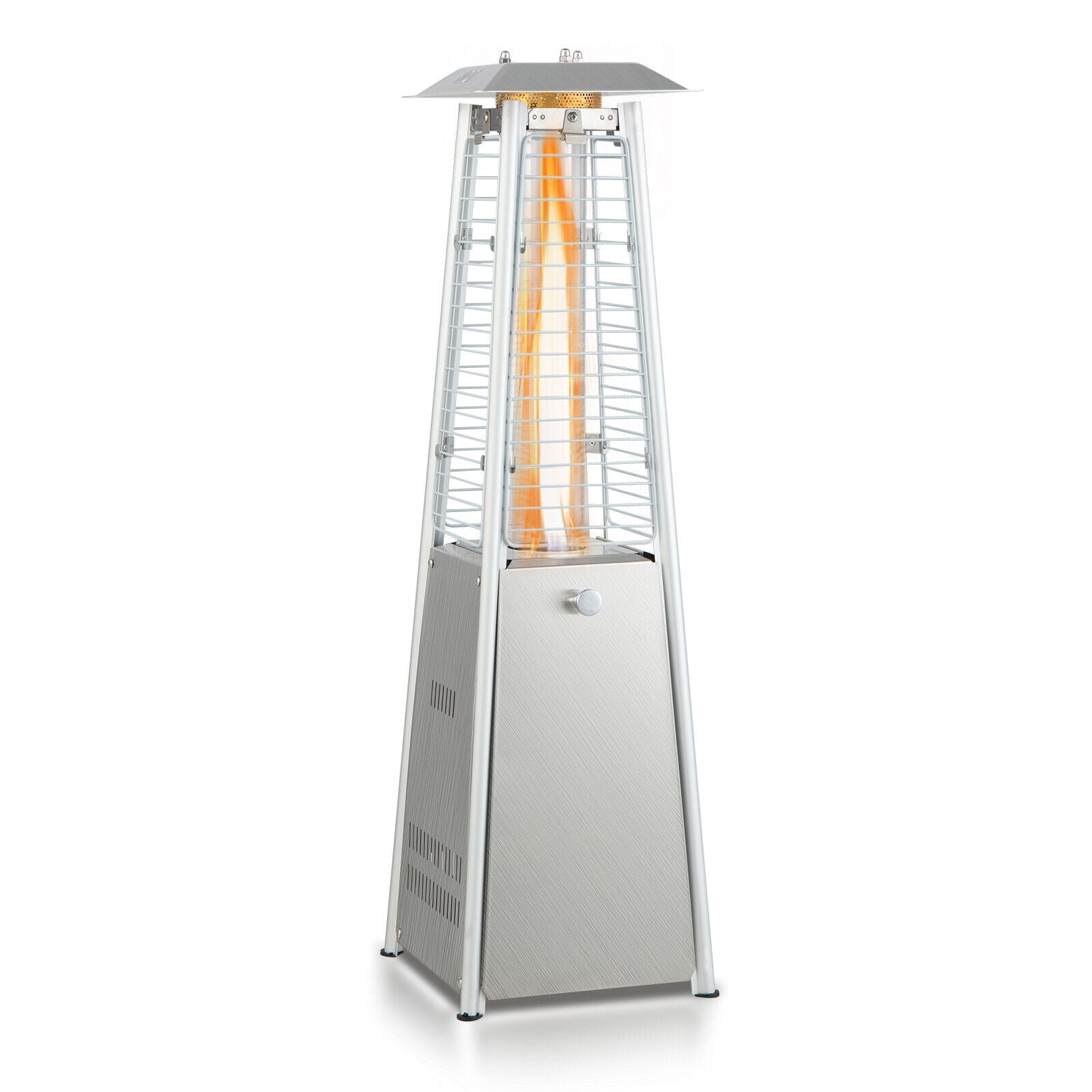 10,000 BTU Portable Tabletop Propane Patio Heater with Glass Flame Tube